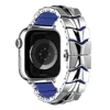 Silver with Blue