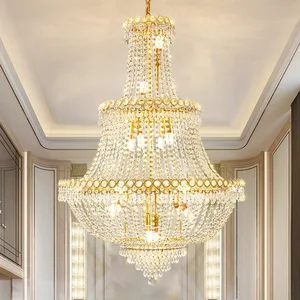 Wedding Decorations Crystal Beads Pendant Lamp French Empire Crystal Chandelier for Hotel Lobby