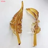 Single glass feather 25cm