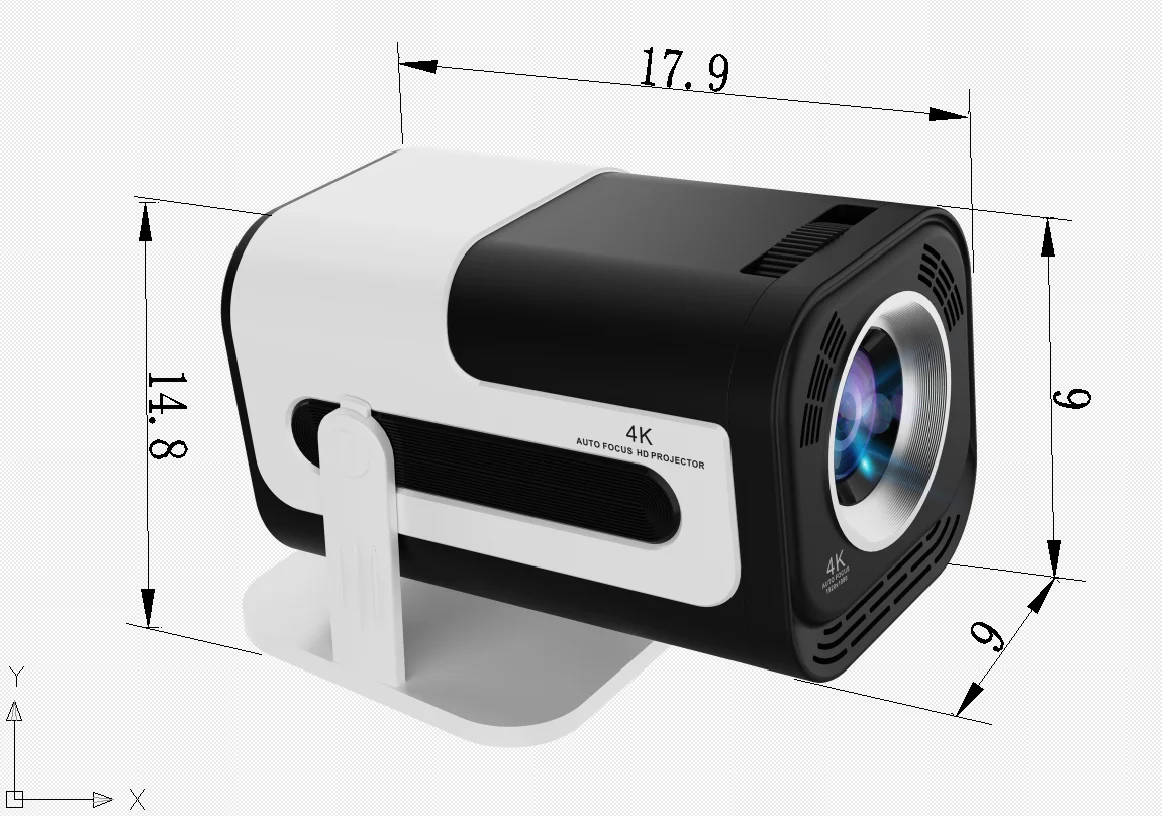 JY320 Mini Portable Smart Projector - Android 13.0 3D Features