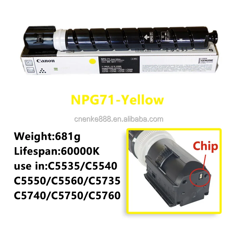 Original NPG-71 Toner Cartridge for Canon-Ir ADVANCE Series