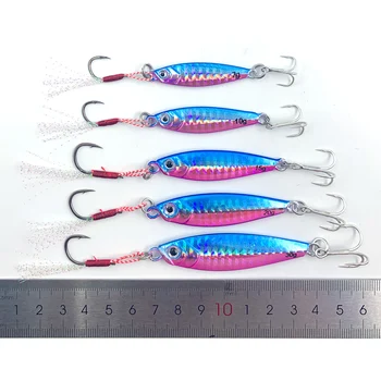 Cheery J51 Micro Jig Lures 7g 10g 15g 20g 30g Metal Jig Spoon with Hooks Lead Fish Lure for Saltwater Fishing Small Bait – Metal Jig – view 3