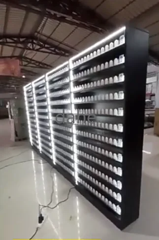 Cigarette case with Lighter Gas Station Stores Tobacco Shelf Display Cabinet Metal Cigarette Display Racks for Smoke Shop