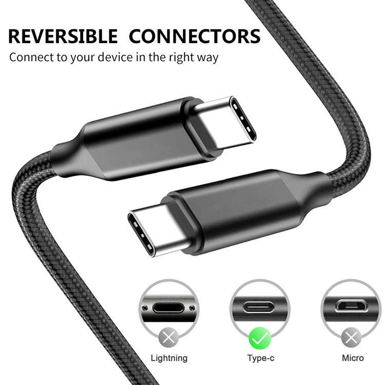 480mbps Data Transmission 240w Type C Fast Cable Usb C Charging