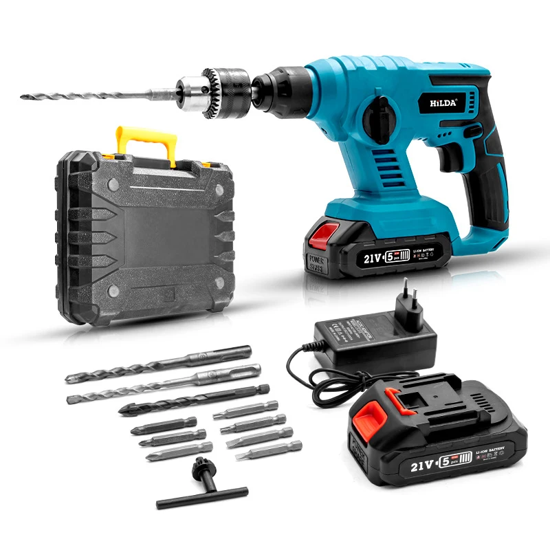 Brushless Motor 21v Cordless Electric Rotary Hammer Percussion Drill