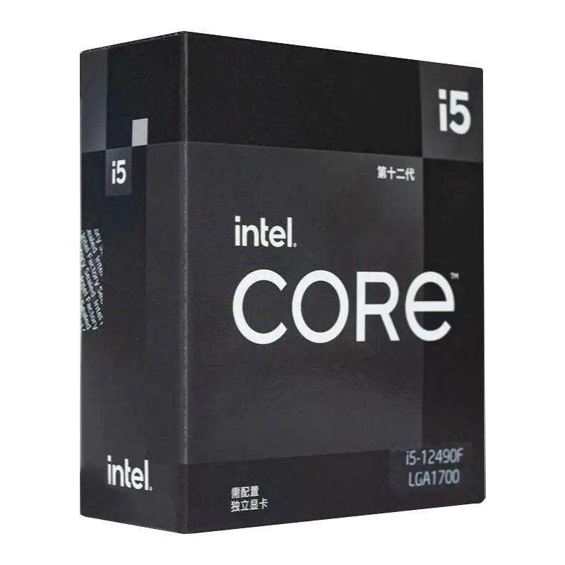 New arrival: Intel Core i5 12490F 105W desktop PC, six-core boxed, with fan.