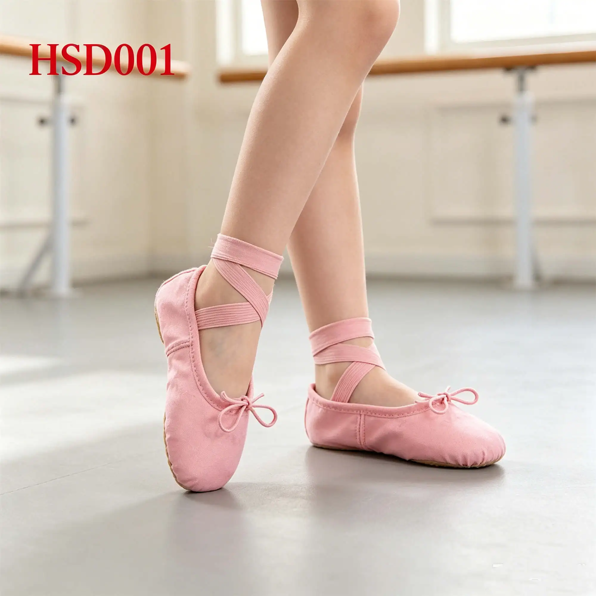 ZYF,daily Dance Practice Soft Suede Leather Outsole Dance Shoes Cross Strap Design Pink/black/nude Color Ballet Shoes HSD001