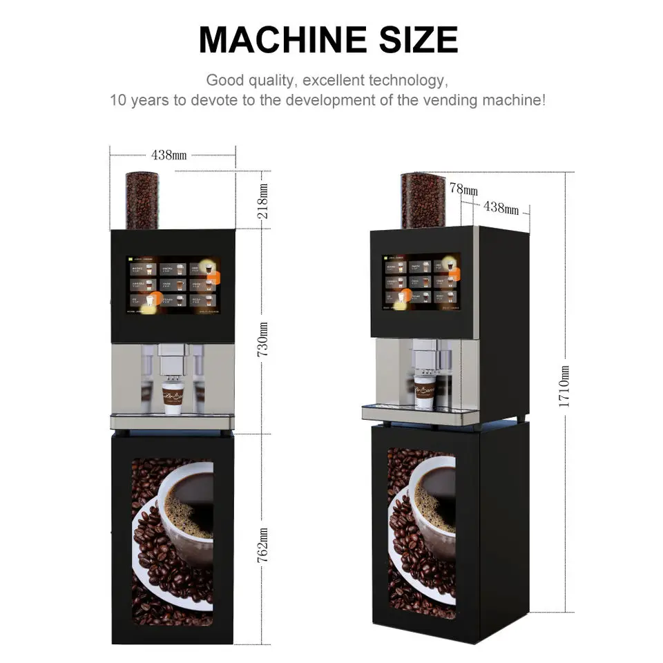 Fully Automatic Coffee and Tea Vending Machine Coffee Making Vending Machine