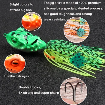 Cheery TEUKIM 5cm 11g Hard Body Floating Frog with Hooks Artificial Fishing Lure for Bass Pesca Snakehead Lures – Hard Lure – view 5