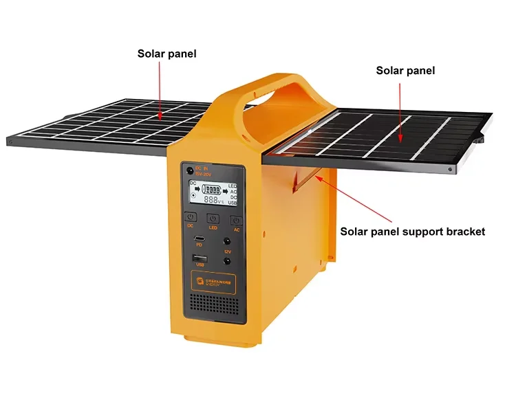 100-Watt Universal Solar Outdoor Camping Emergency Mini Portable Power Station With Solar Panels