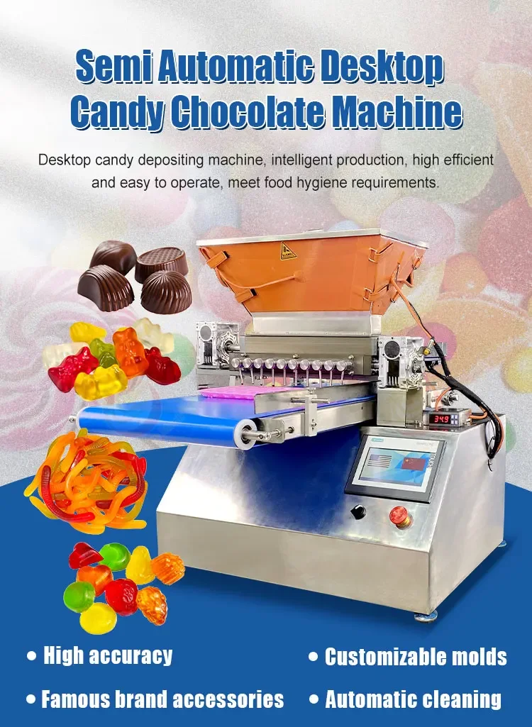 Small Table Top Chocolate Candy Making Machine Gummy Depositor Machine