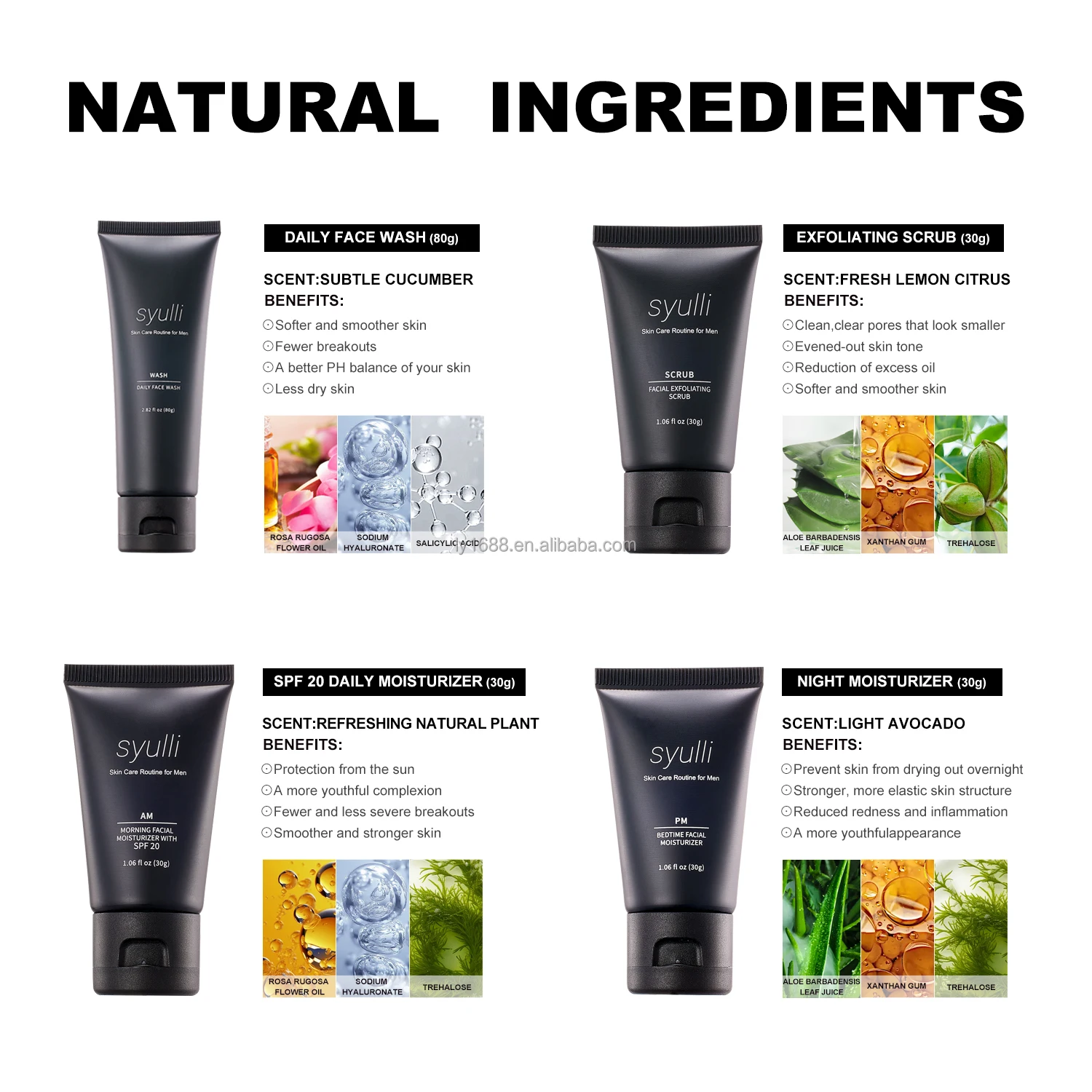 Набор для ухода за кожей лица 4 шт.