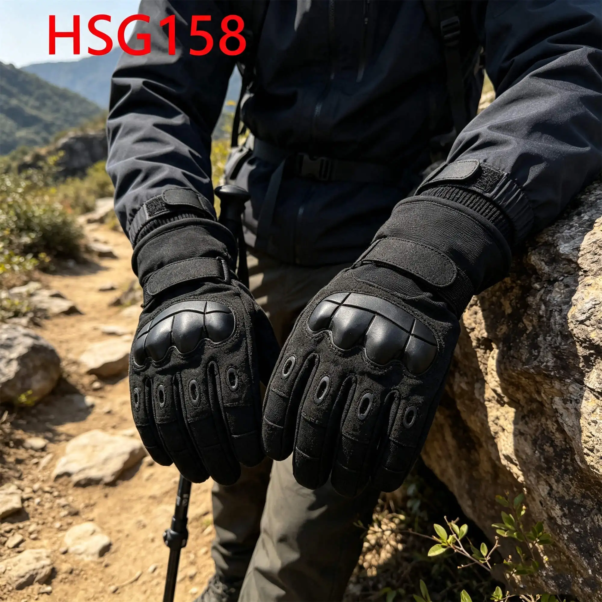 ZYF,Precision Feel Against Scrapes Black Tactical Gear Gloves Survival Training Camping Trips Hua Singh Combat Gloves HSG158