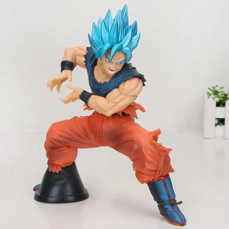  Venta al por mayor 0cm anime DBZ super saiyan blue hair son goku figura de acción PVC colección modelo de juguete para regalos de