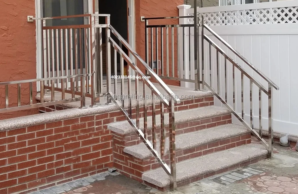 Stainless Steel Square Pipe Balcony Balustrade Stair Handrail Railing