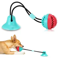 Unipopaw Tooth Cleaning Funny Interactive Leakage Feeding Suction Dog Chew Toy Ball for Aggressive Medium Large Dog