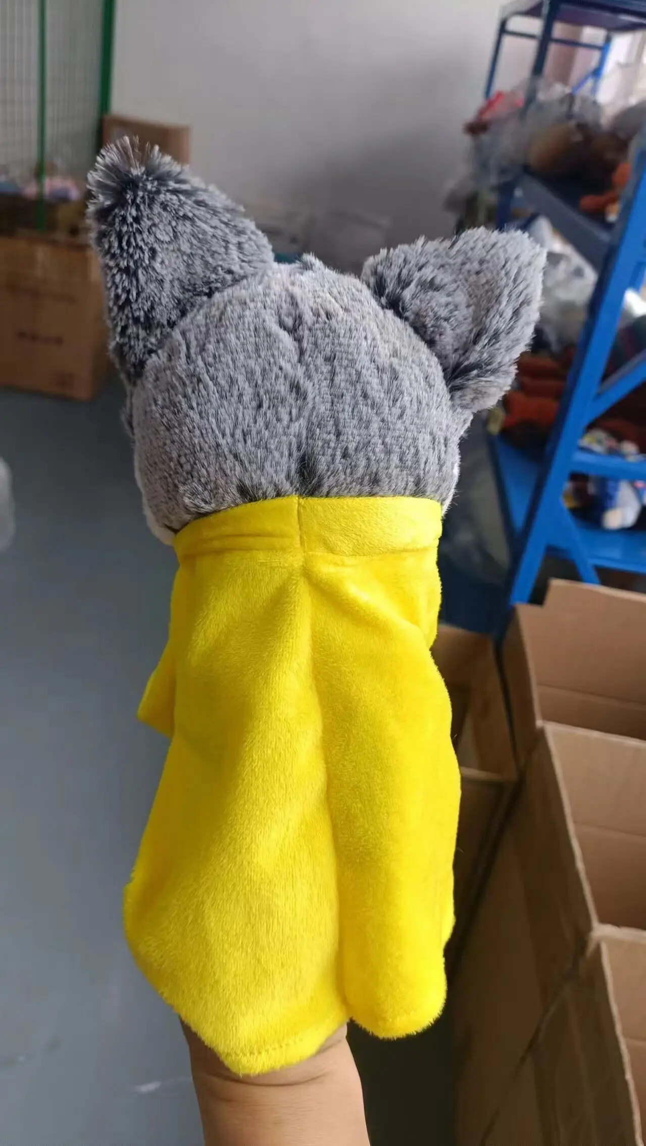 Cuddly Plush Boxing Dog Puppet Toy With Sound For Kids & Odm