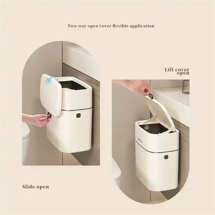 Big Storage Bucket White Kitchen Container Case Cabinet Cesta De Lixo Com Tampa
