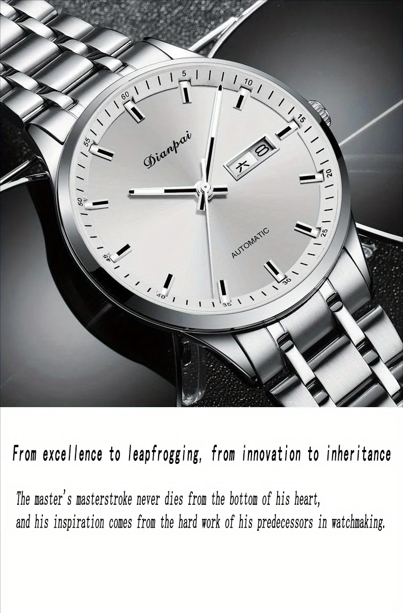 Swiss Watch Men's Watch Automatic Mechanical Watch Luminous Diamond Waterproof Men's Watch main image 1