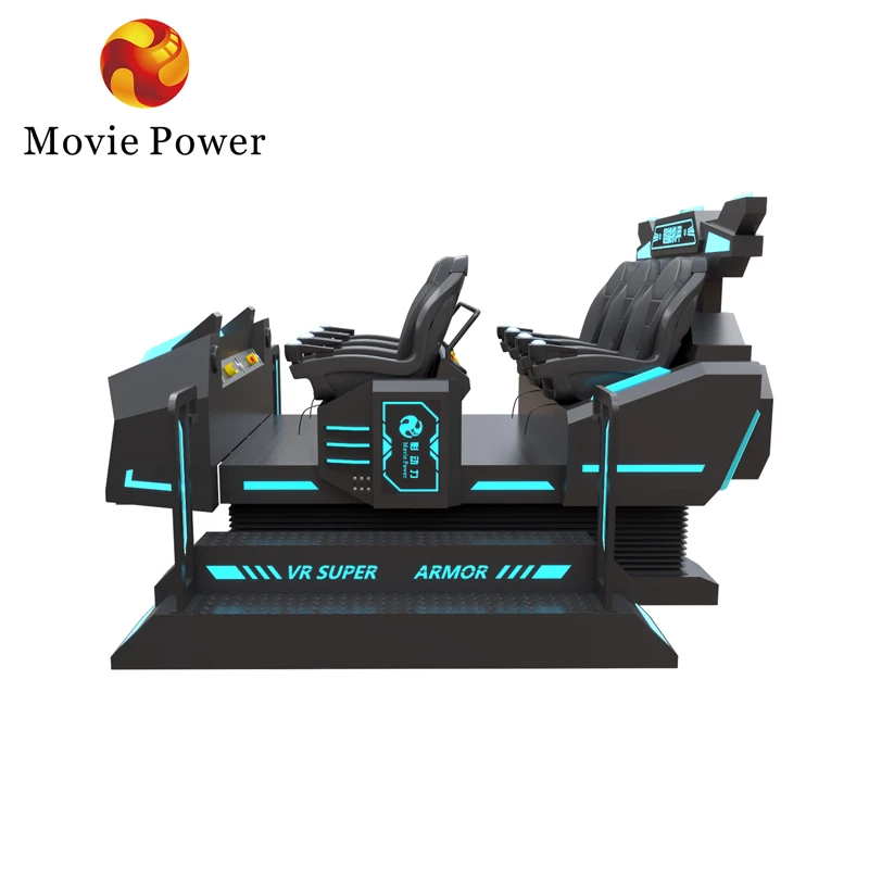 他の遊園地に乗る9D6席VRジェットコースターコインプッシャー