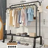 135cm Double Pole 1 Tier Storage Net With Wheels Black