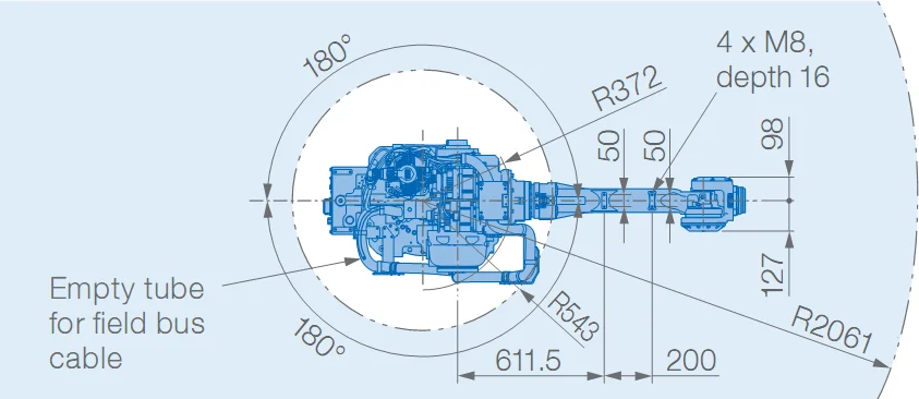 6 Axis Robot Arm YASKAWA GP50 Pick and Place Machine 50kg Payload 2061mm Reach Arm Industrial Robot With Schunk Gripper