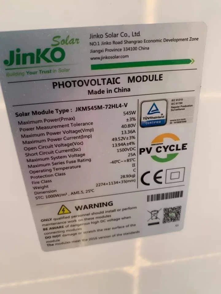 Top Brand JINKO 470W 460w Solar Panel High Efficiency Photovoltaic Module 540w 545w 550w for Power Plant