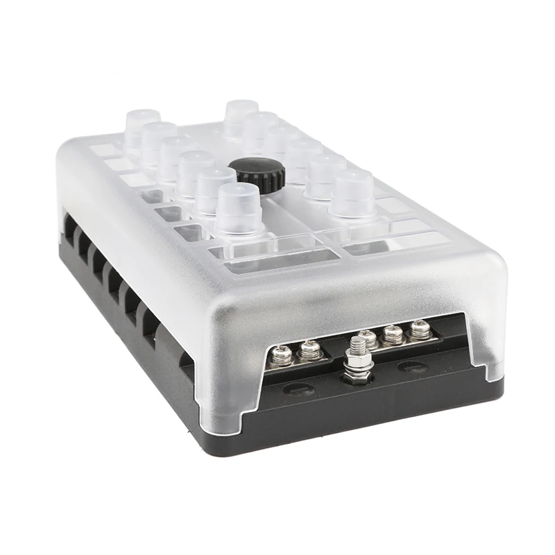 32V 12 Way Circuit Breaker Overload Protection Resettable Fuse Box for Car Boat SUV ATV UTV