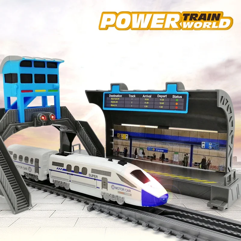 電車 おもちゃ10点 幼児キッズおもちゃ914cm86pcs調節可能な速度電気鉄道線路セット