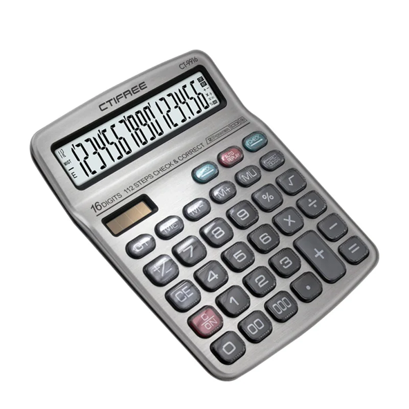 
 Ctifree индивидуальный логотип проверьте правильные с функцией 16 дюймовый калькулятор с хорошим видом CT-9916  