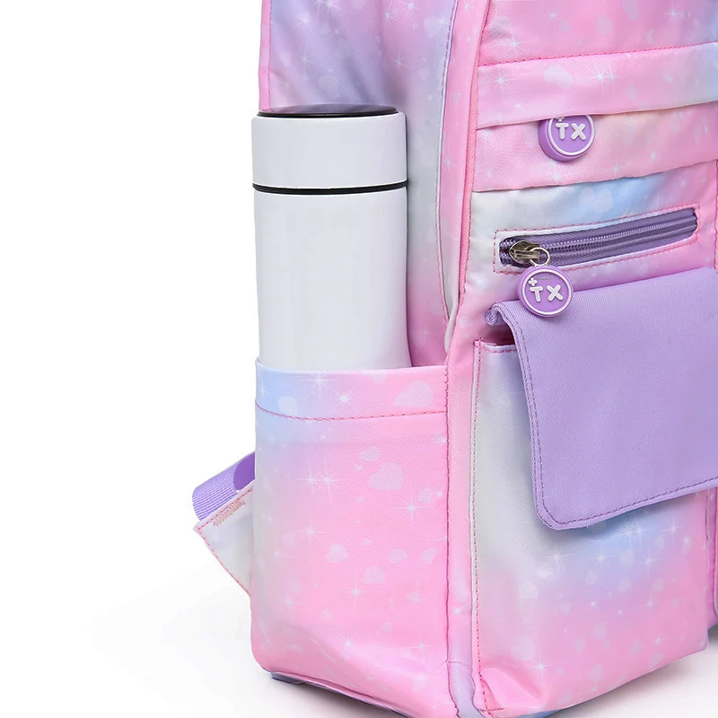 Best Selling Waterproof Polyester School Bags Lightweight Lovely Pink