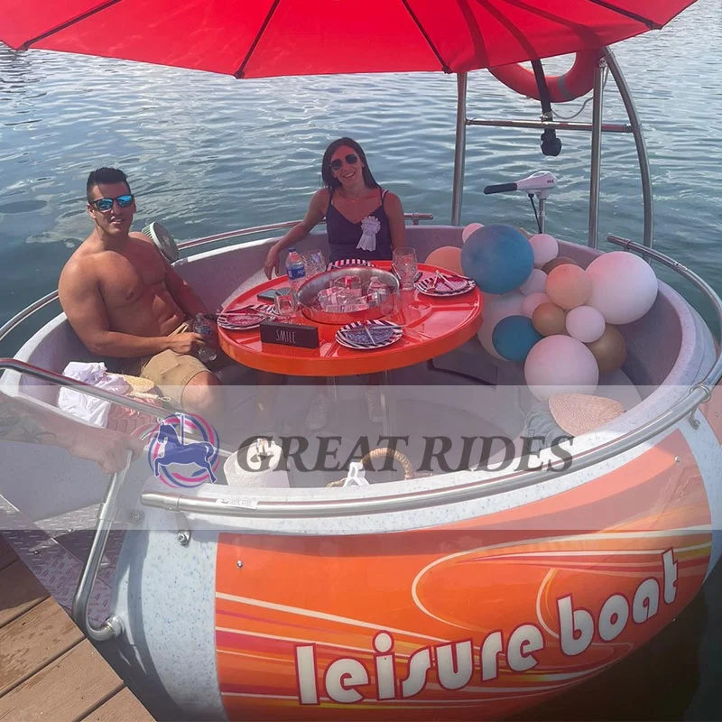 New Design High Quality Floating Barbecue Party Electric Grill Leisure BBQ 2.5m Donut Boat