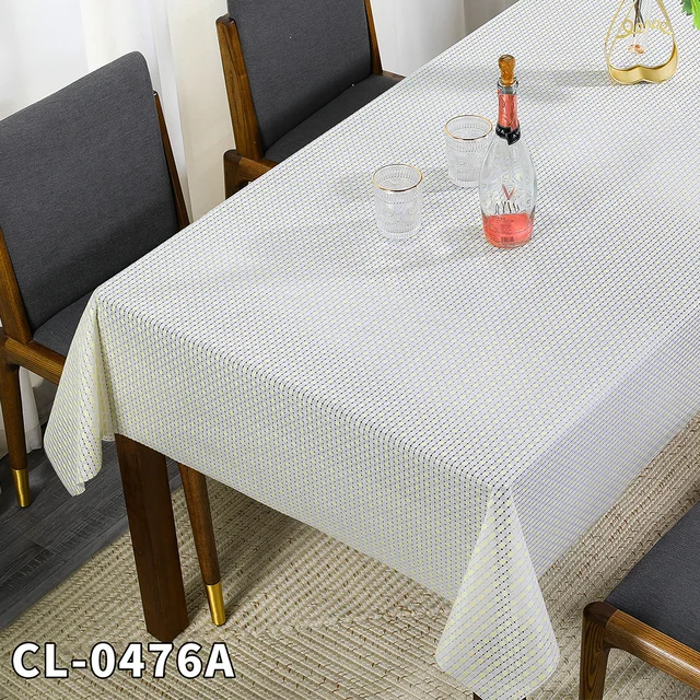 Lace pvc tablecloths Rectangle Crystal lace table clothing Wipeable vinyl lace table cover