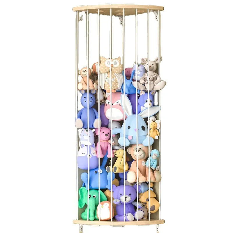 Picture of Stuffed Animal Storage Wood Corner Plush Toys Holder With Star Pattern ...