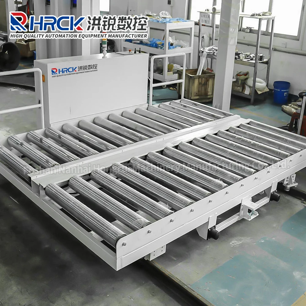 Unmanned conveyor bend RGV for panel furniture packaging production line