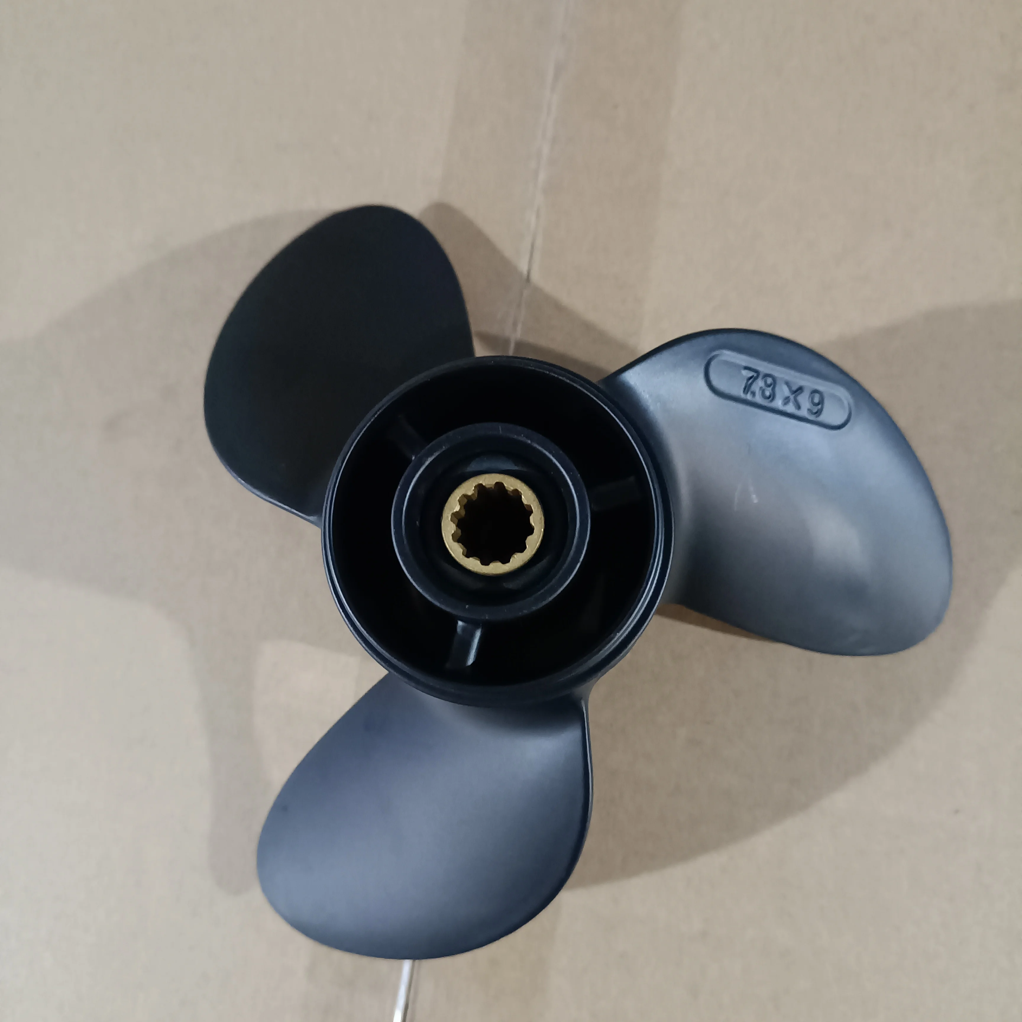 thumbnail image 2 of 7.8x9 Aluminum Outboard Propeller For Mercury/Tohatsu 4HP 5HP 6HP Motors 2 of 11