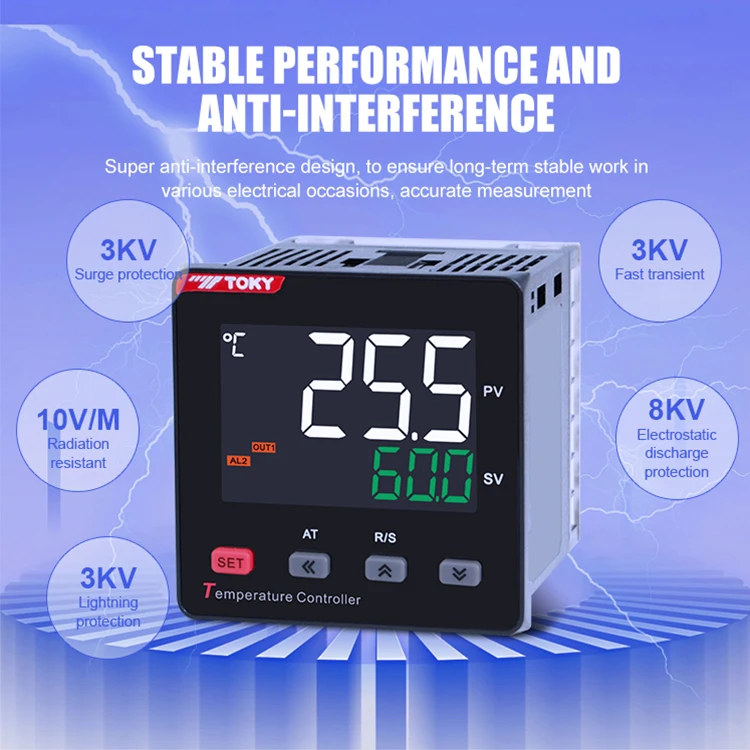 High-definition LCD Intelligent PID Self-tuning Electronic Instrumentation Temperature Controller CE  C ETL