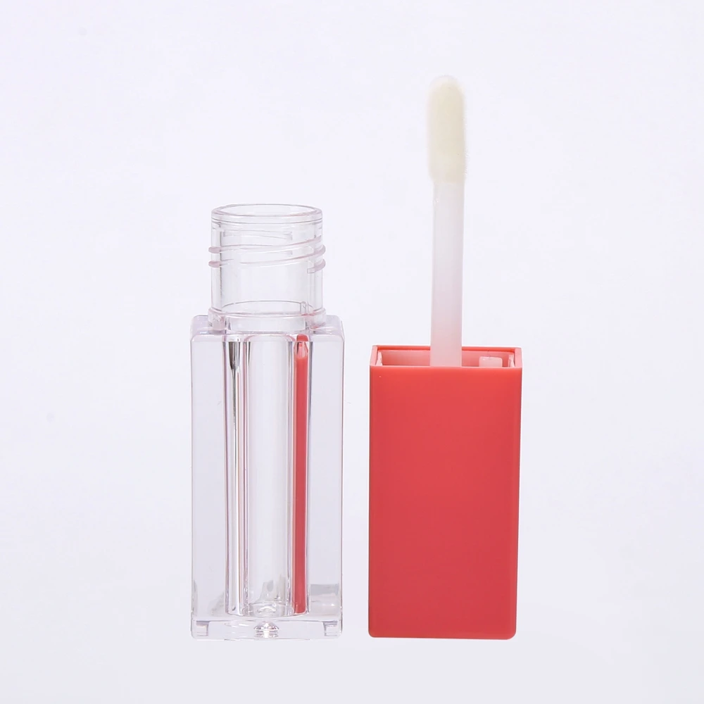 Popular white transparent empty lip gloss tube with big brush