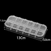 12-compartment transparent plastic pill organizer