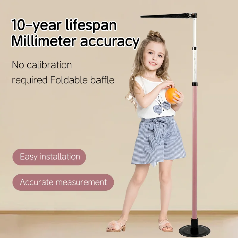 Wholesale 190cm Portable Medical Stadiometer Cheap Factory Height Measure Ruler with Telescopic Rod Stick & Sliding Headpiece
