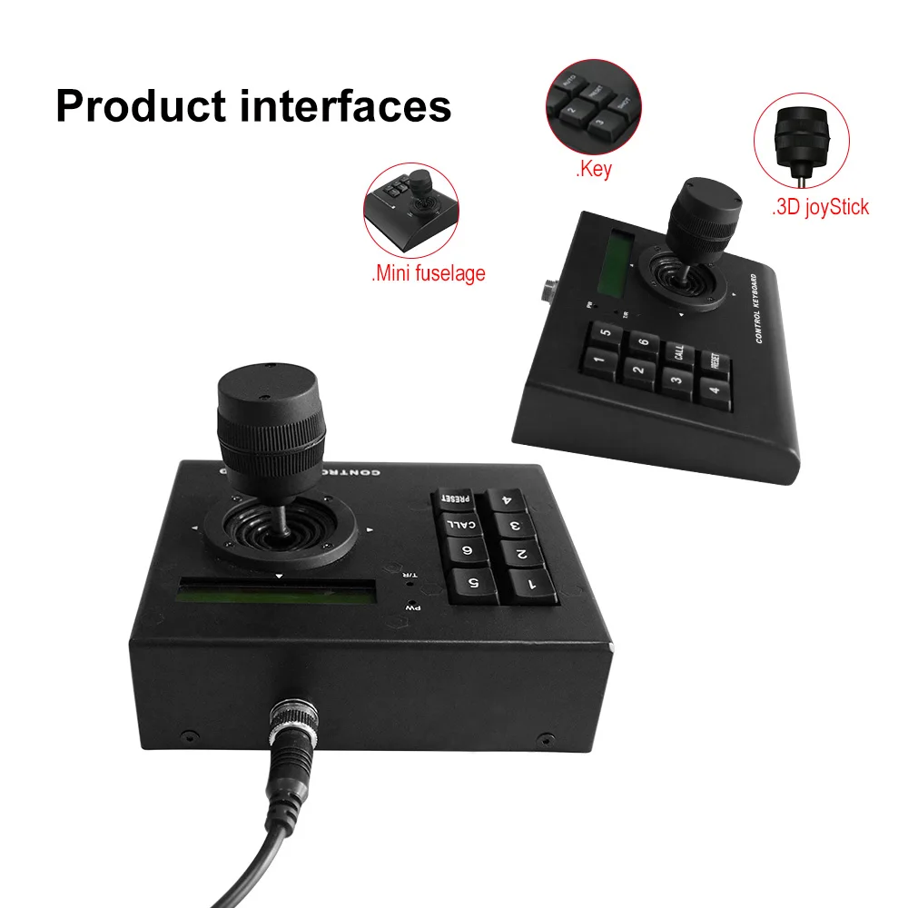 3D PTZ Mini Joystick Keyboard for Speed Dome Camera | RS485