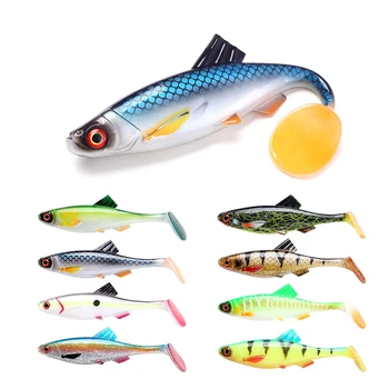 New 5.5in 8in 3D Swing Roach Swimbait Soft Lure for Pike and Bass Fishing Artificial Shad for Ocean Boat Fishing – Soft Lure – view 3