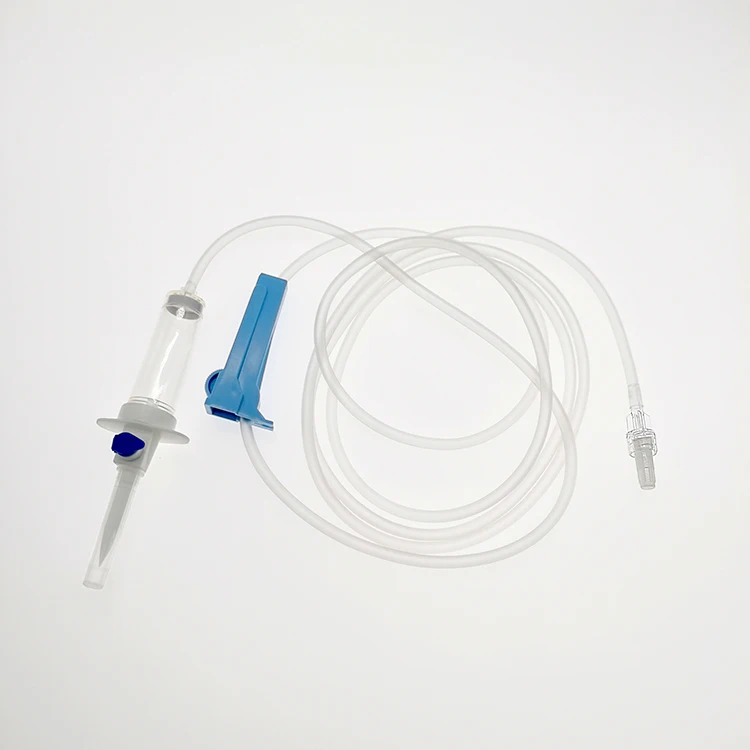 Iv Fluids Infusion Set OEM Factory CE ISO Iv Infusion Drip Fluid Giving Set with Flow Regulator