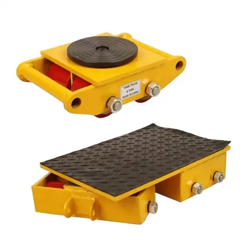 Polyurethane Wheels Skate Cargo Pallet Trolley Small Carrying Tanks Machinery Moving Cargo Trolley