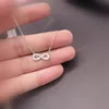 YXL9128 Collana Infinity a Forma di 8, Colore Argento