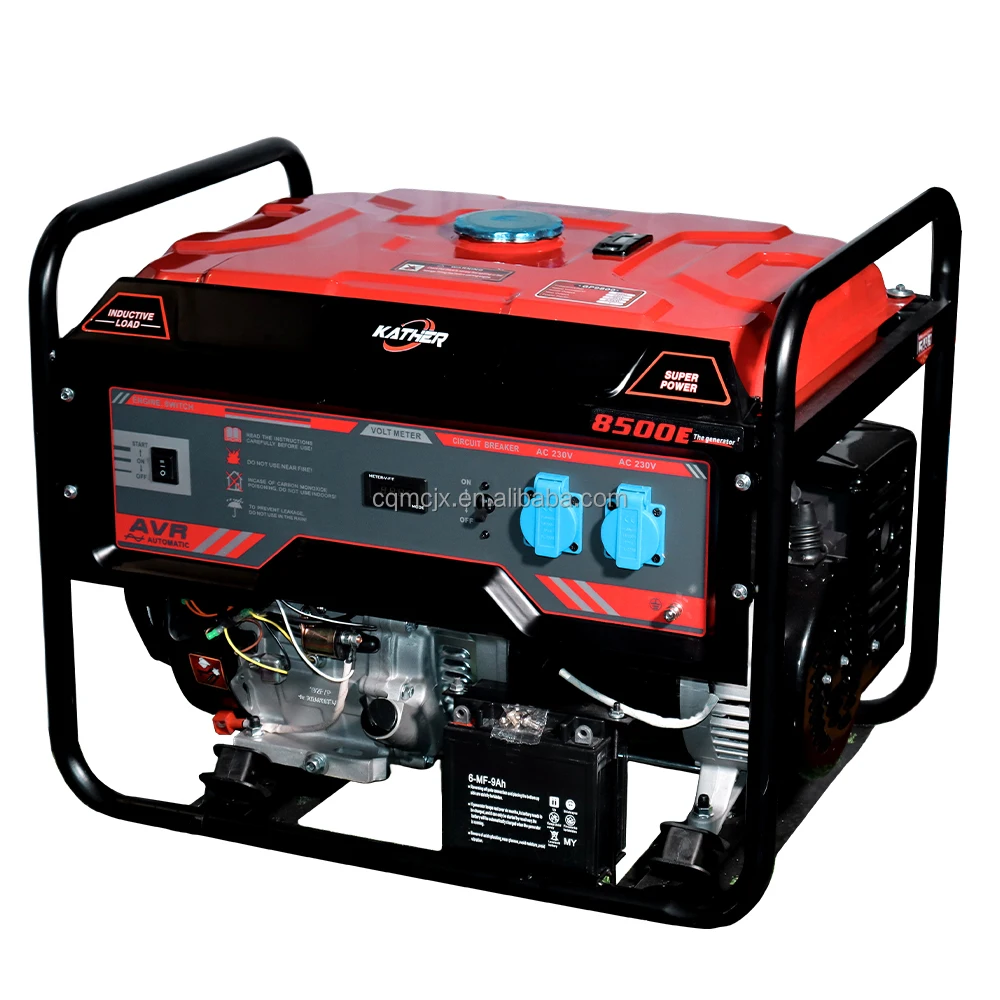 6.5kva 6.5kw 6500w 6500 Watts 50hz/60hz Gasoline Generators Electric Start Open Frame Petrol Generator Ac Generators factory