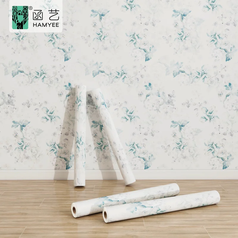 Custom design wallpaper home decoration floral print self adhesive wallpaper