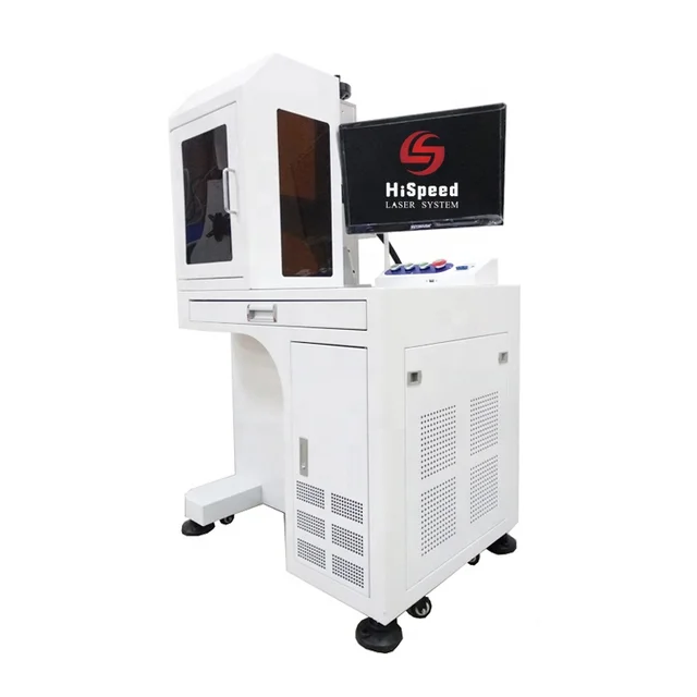 20W 30W 50W Desktop Standard Fiber Laser Marking/Engraving/Cutting Machine with Protection Cover