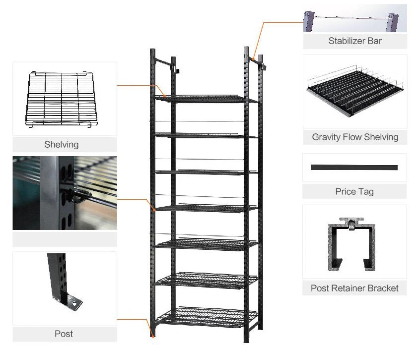 Gravity Feed Shelf Rack For Beer Caves & Walk-In Coolers