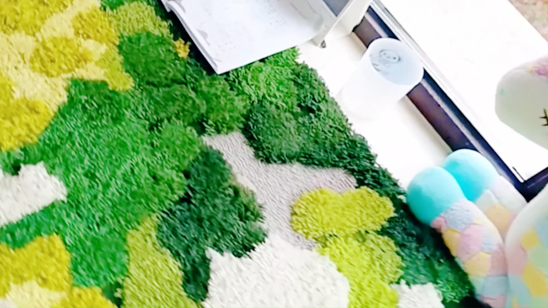 Handmade Custom Hand Tufted Wool Rug Mat Luxury Forest Green Moss Area